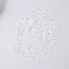 Alpha White Tapered Embossed Premium Crest Shirt