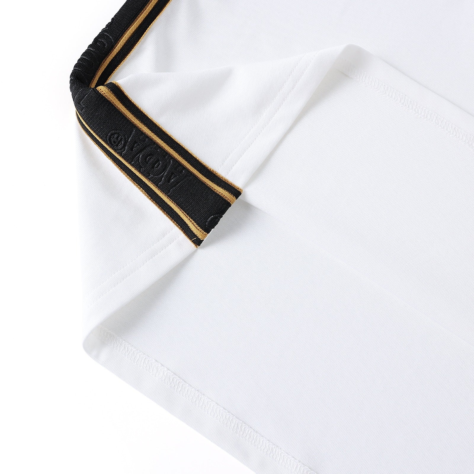 Alpha White Tapered Embossed Premium Crest Shirt
