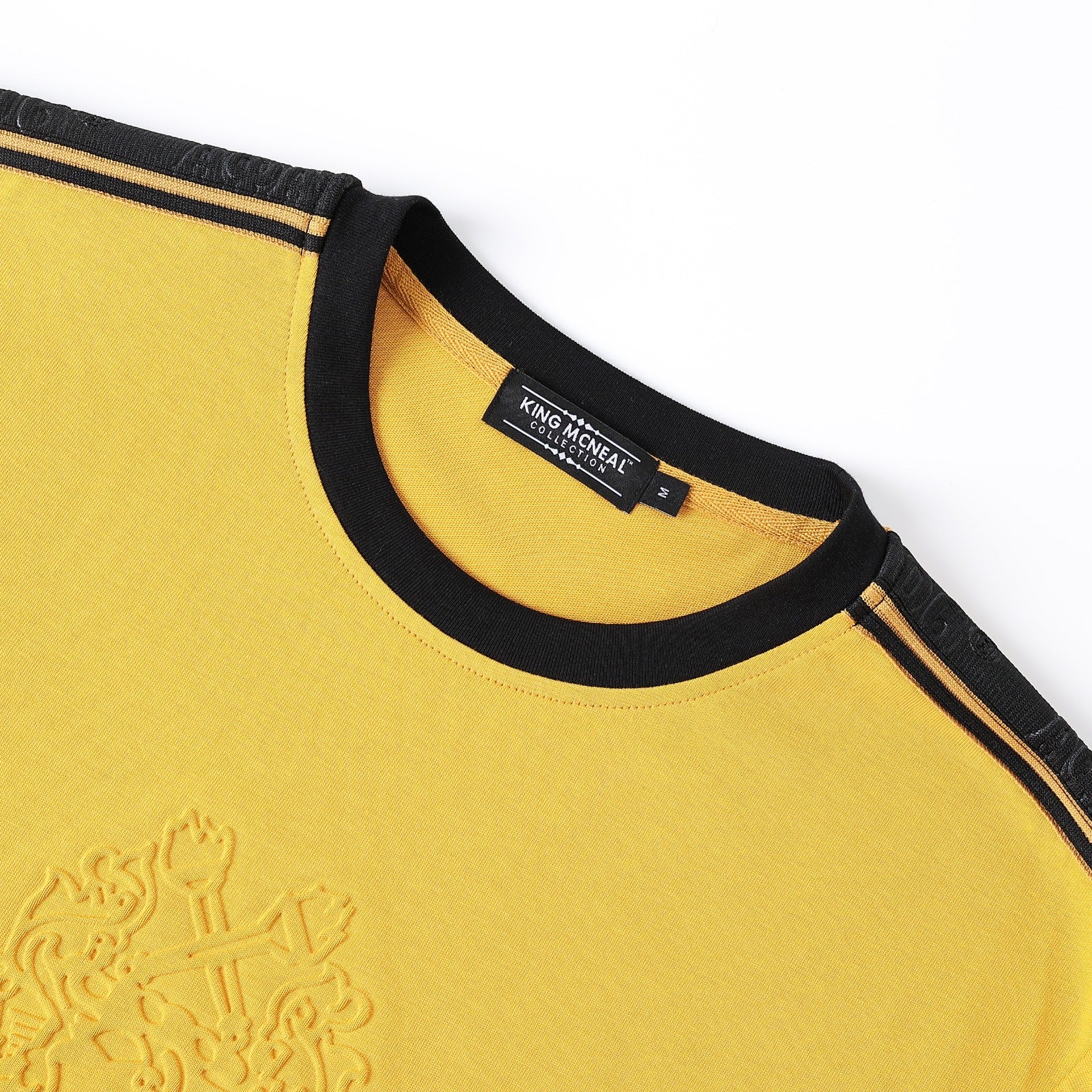 Alpha Old Gold Tapered Embossed Premium Crest Shirt