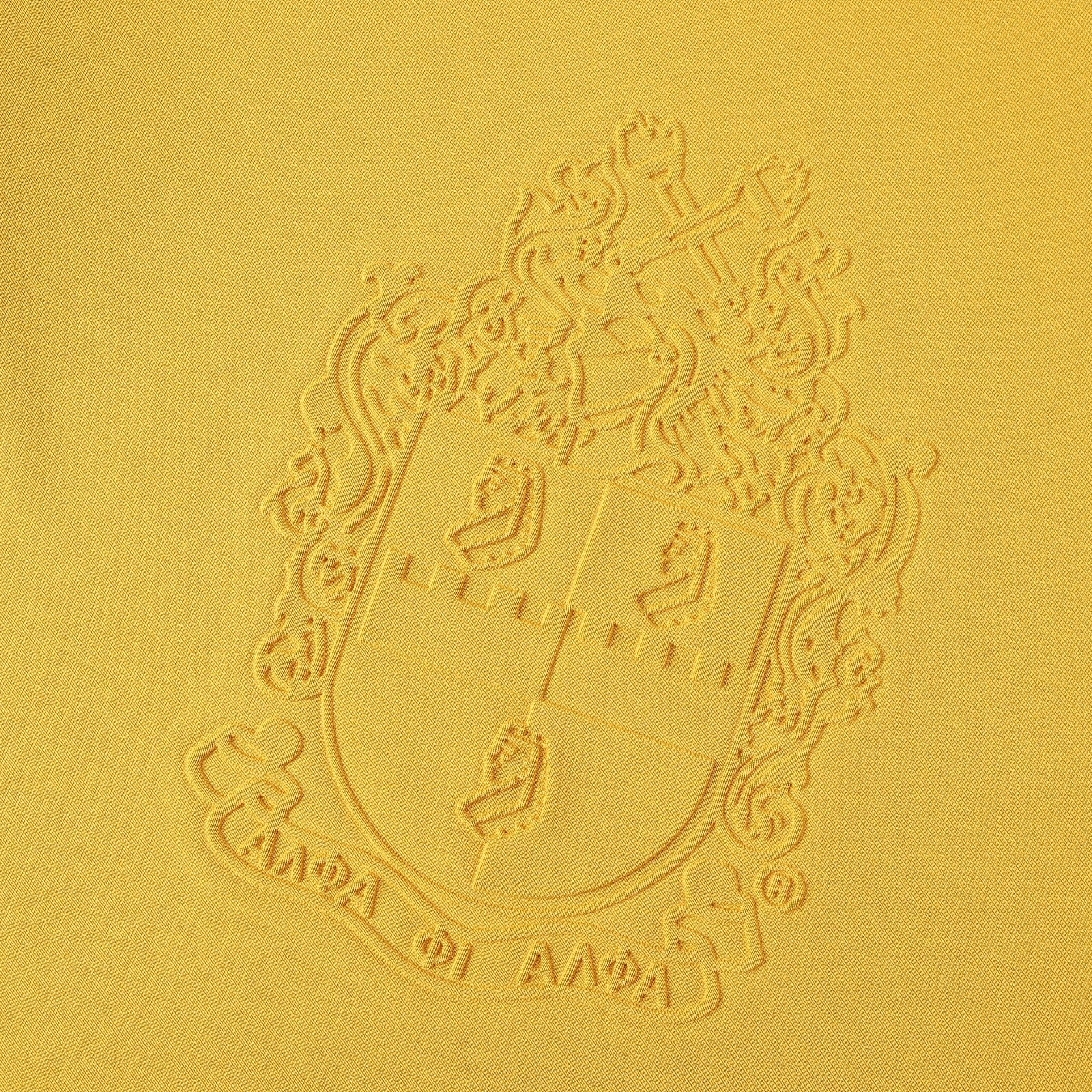 Alpha Old Gold Tapered Embossed Premium Crest Shirt