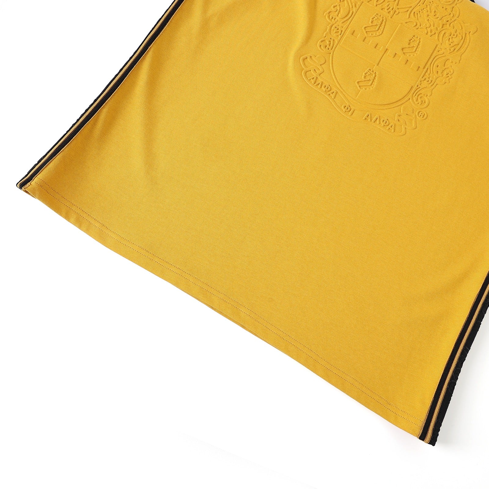 Alpha Old Gold Tapered Embossed Premium Crest Shirt