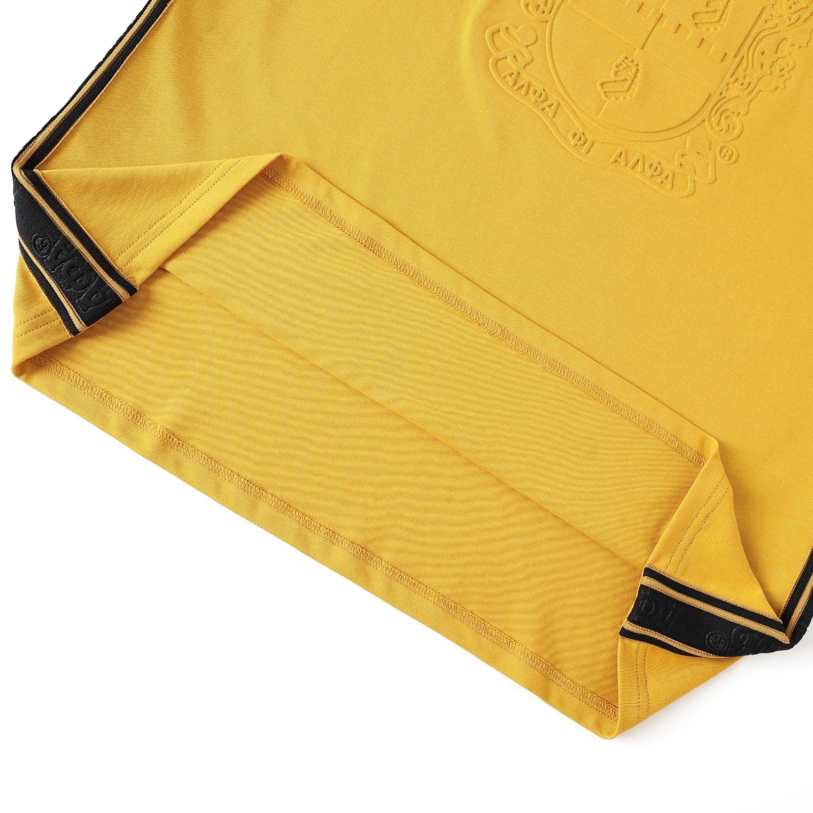 Alpha Old Gold Tapered Embossed Premium Crest Shirt