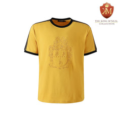 Alpha Old Gold Tapered Embossed Premium Crest Shirt