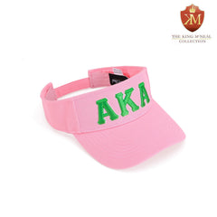 AKA Pink Letters Visor Hat