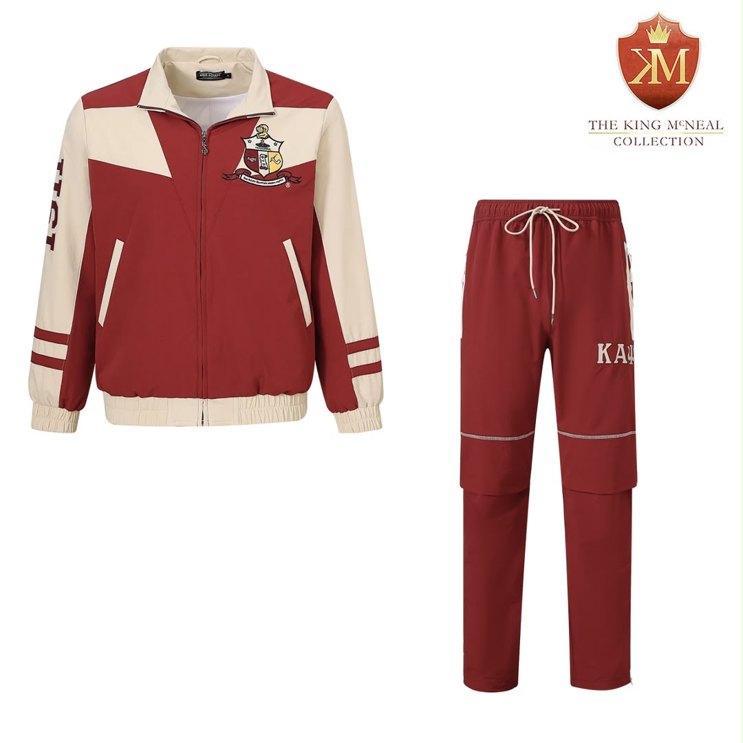 Kappa Crimson Windbreaker Tech Pants