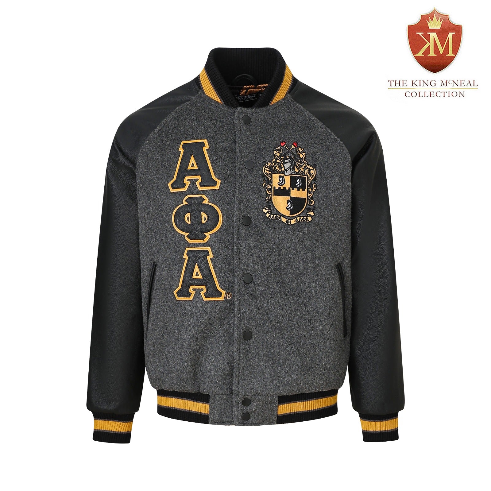 Alpha Phi Alpha Wool And Leather Letterman Jacket