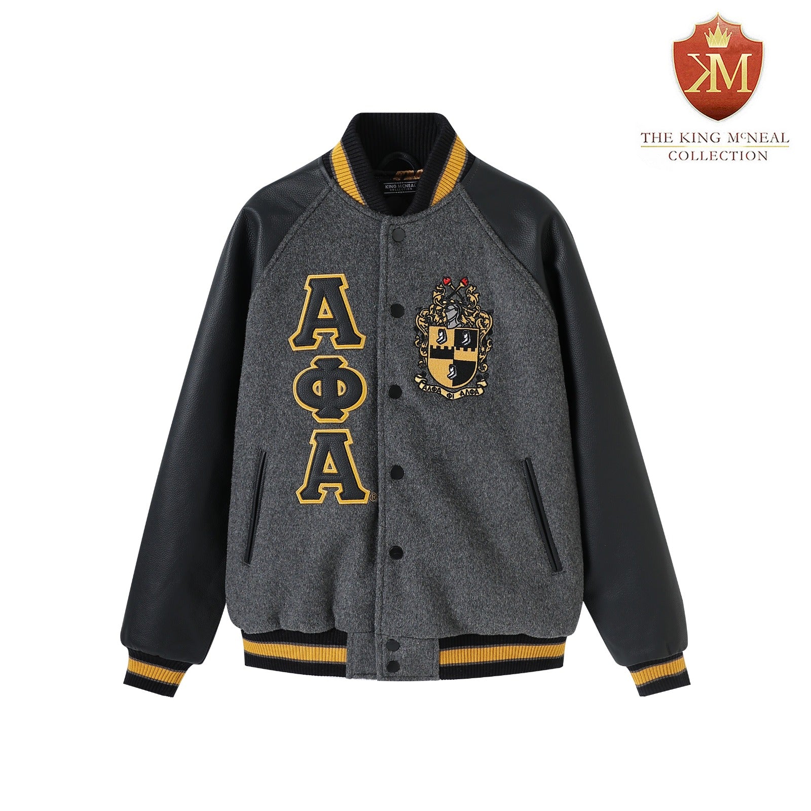 Alpha Phi Alpha Wool And Leather Letterman Jacket