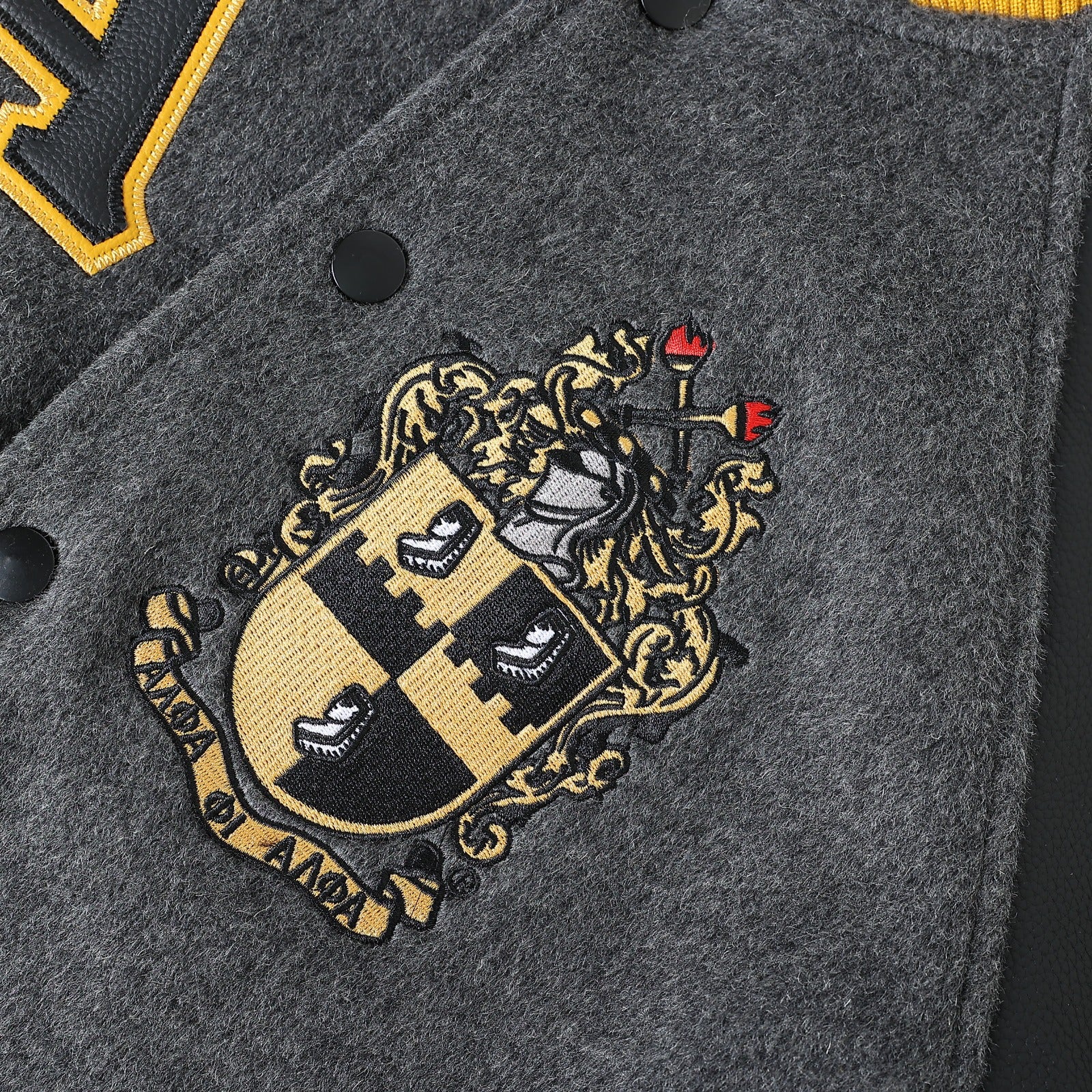 Alpha Phi Alpha Wool And Leather Letterman Jacket