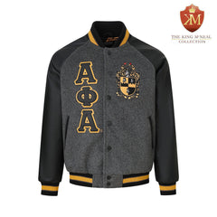 Alpha Phi Alpha Wool And Leather Letterman Jacket