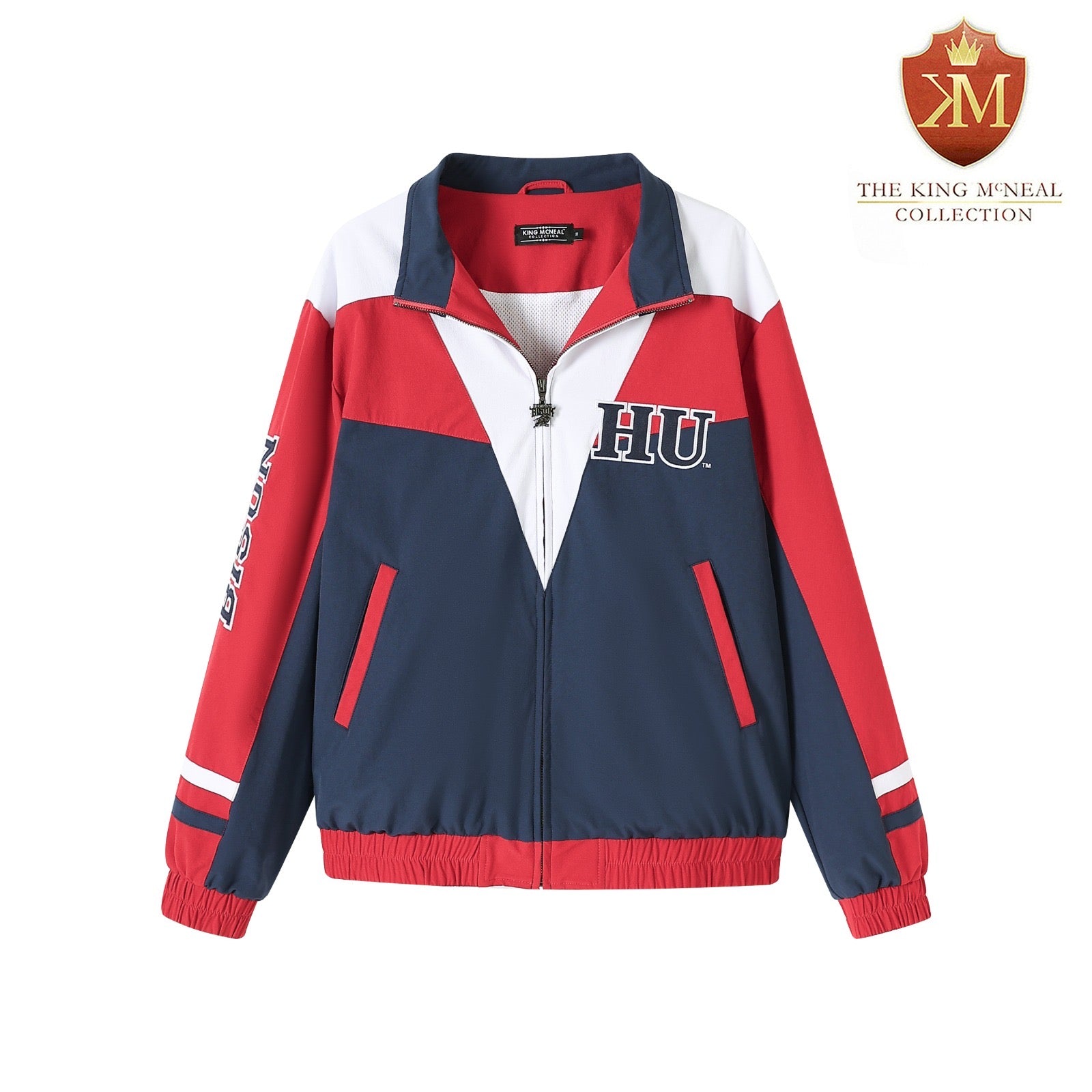 Howard University Blue Full Zip Windbreaker Tech