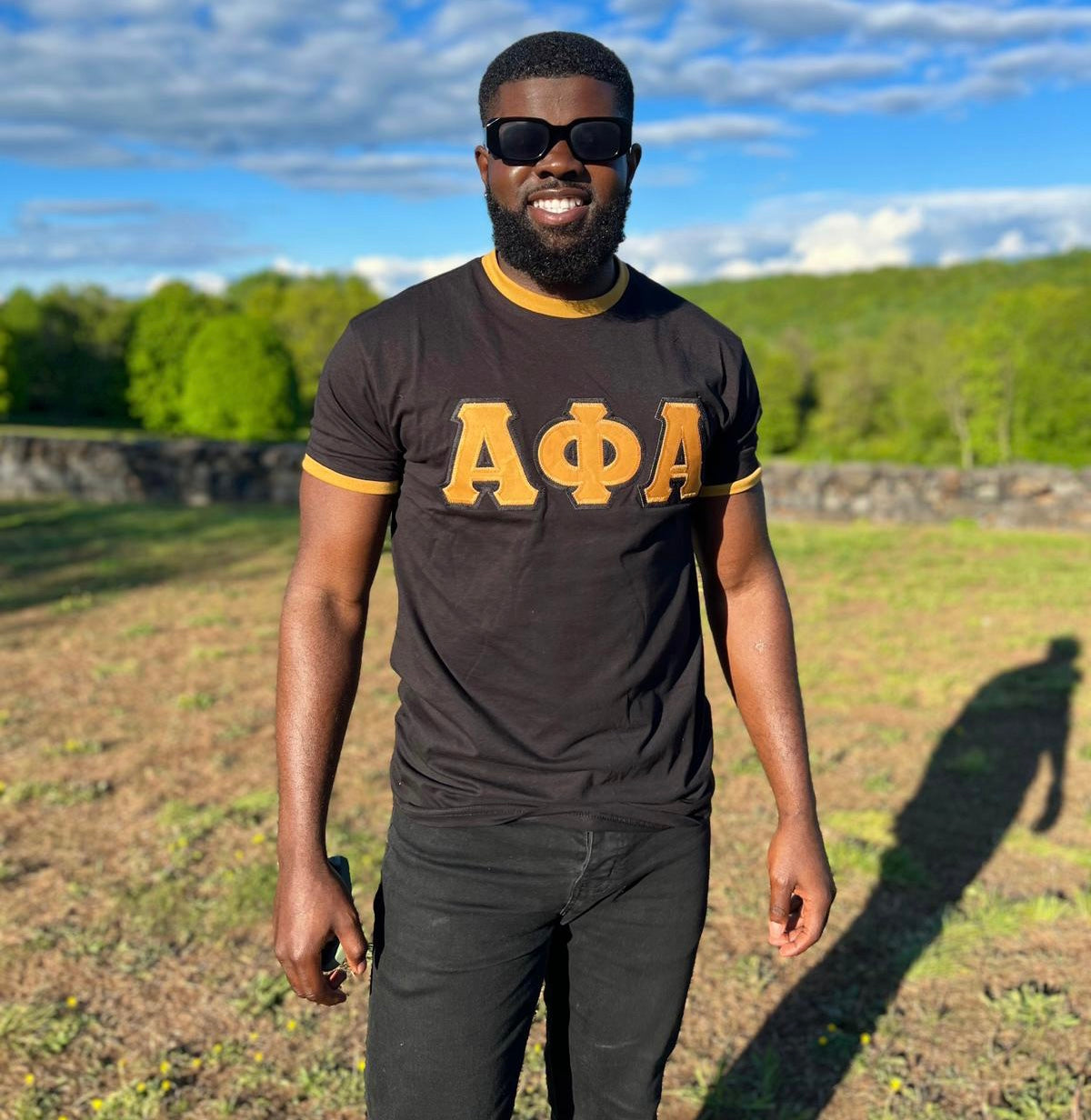 Premium Alpha Black Ringer Tshirt