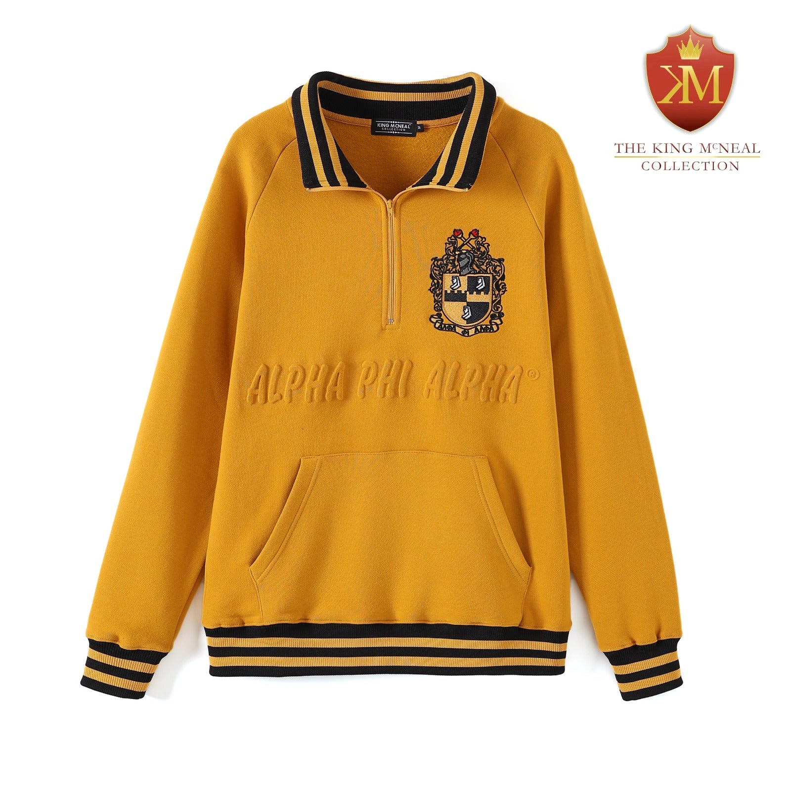 Alpha Gold Quarter Zip Sweatshirt