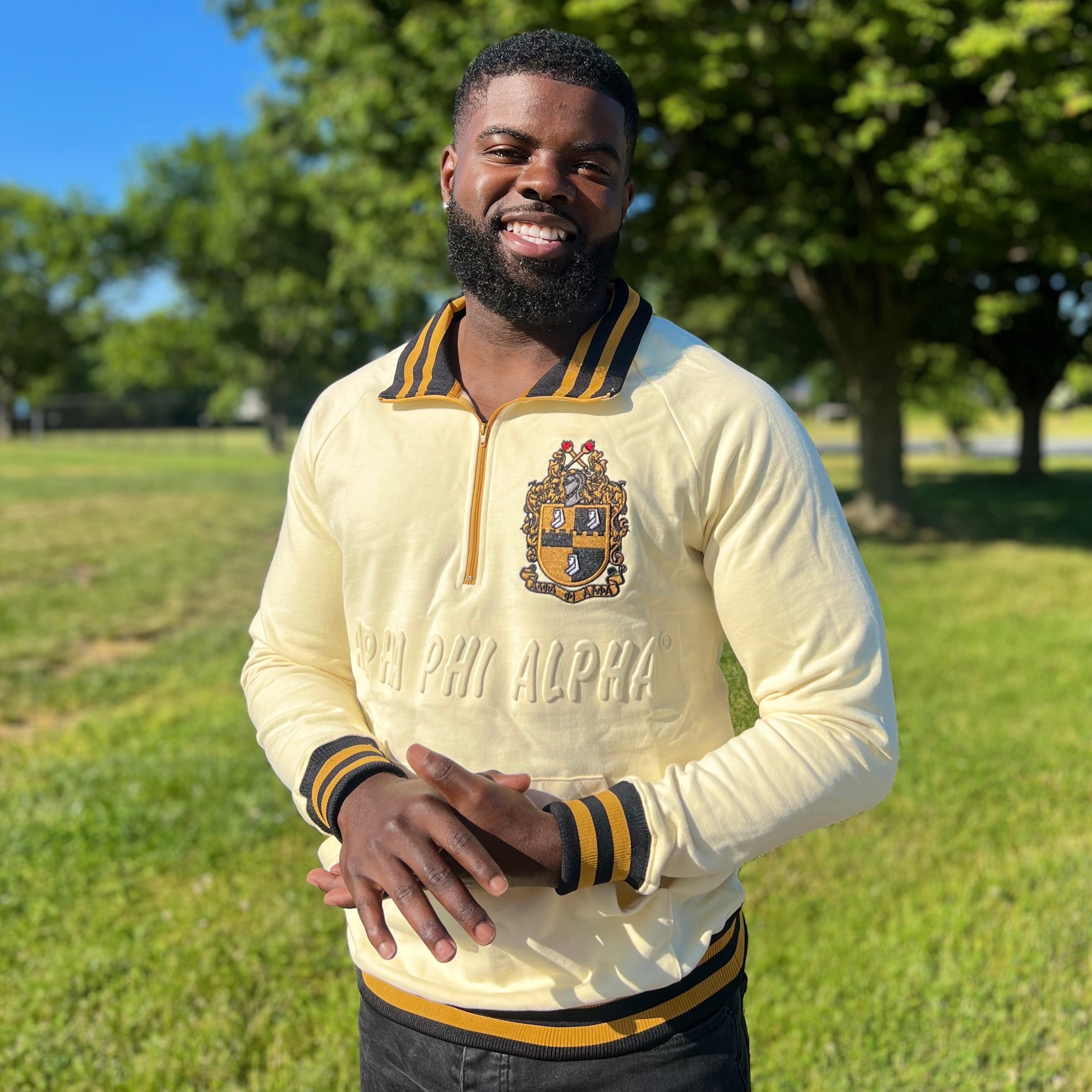 Alpha Neutral Quarter Zip Sweatshirt