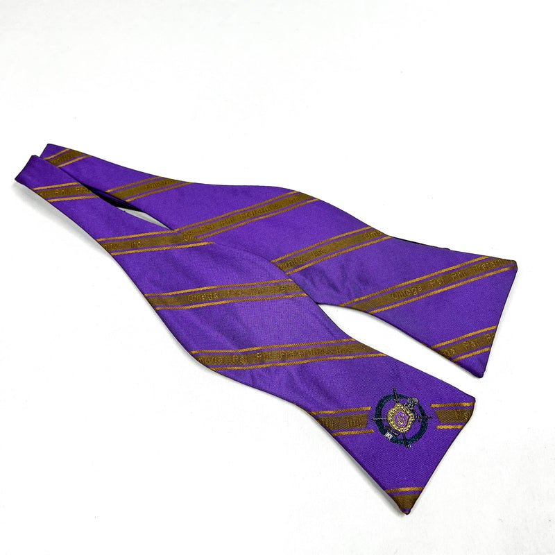 Purple Omega Monogram BowTie