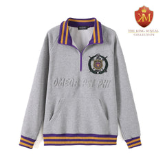 Omega Grey Quarter Zip Sweatshirt