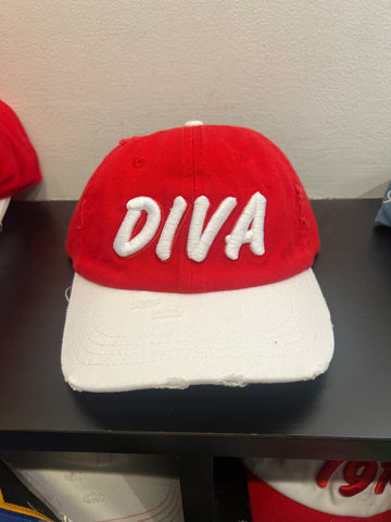 Diva Delta Sigma Theta Red & White Hat