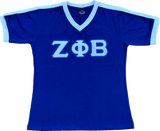 Zeta Chenille Premium V-Neck Ringer Shirt