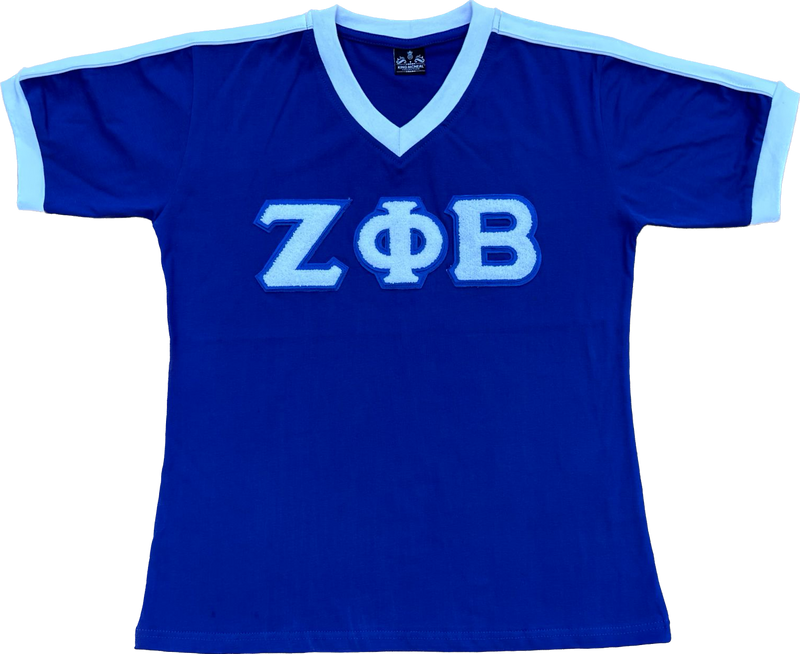 Zeta Chenille Premium V-Neck Ringer Shirt