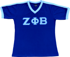 Zeta Chenille Premium V-Neck Ringer Shirt