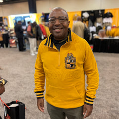 Alpha Gold Quarter Zip Sweatshirt