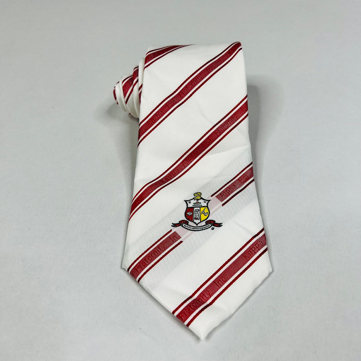 Kappa White Monogram Tie