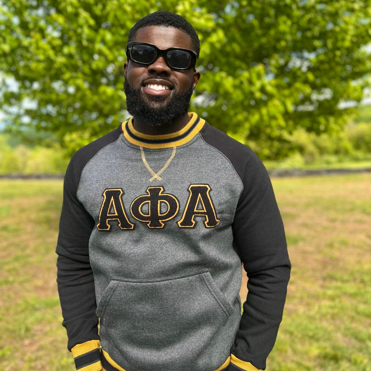 Alpha Dark Grey Chenille Crewneck