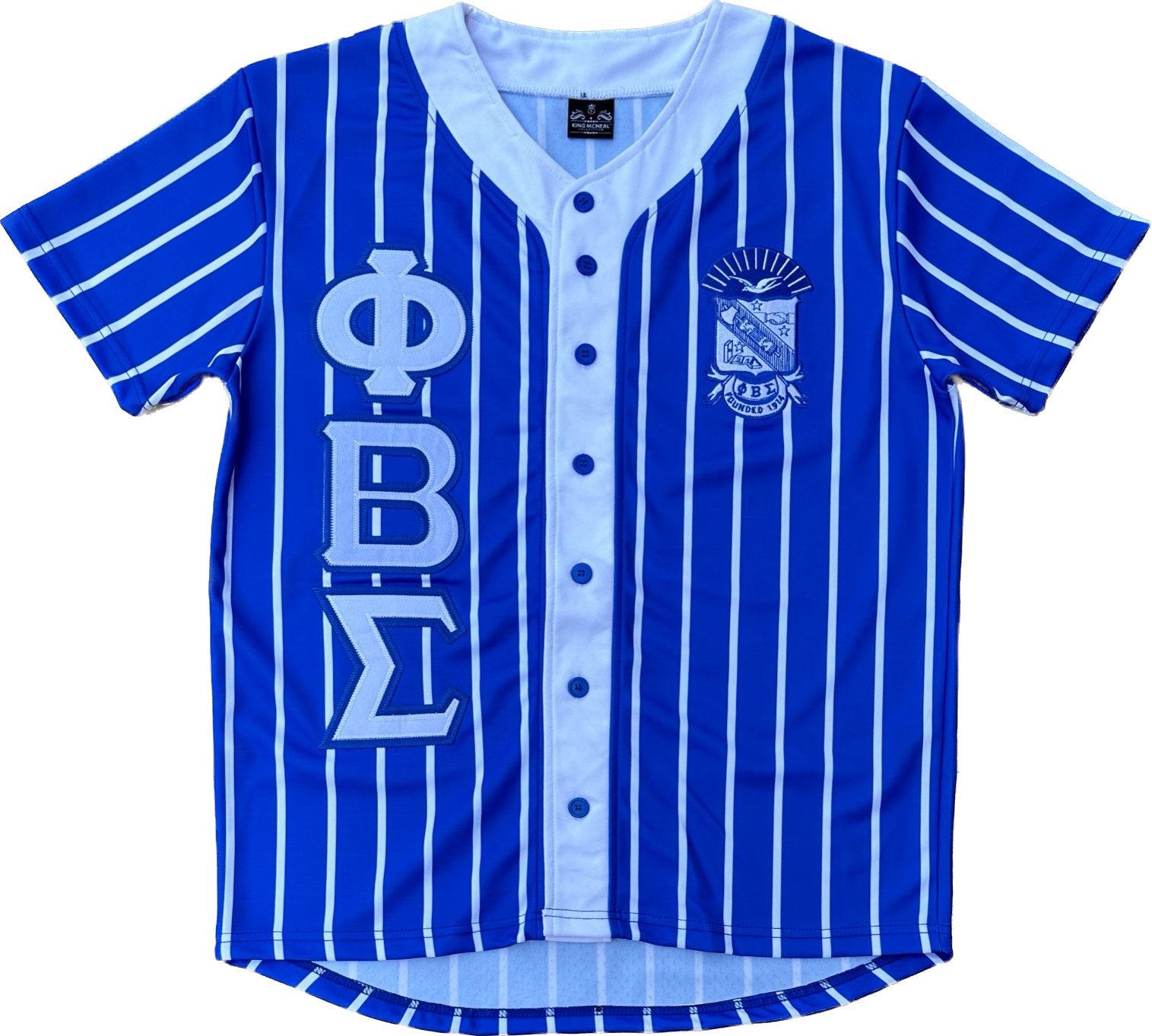 Sigma Pinstripe Button Up Baseball Jersey
