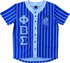 Sigma Pinstripe Button Up Baseball Jersey