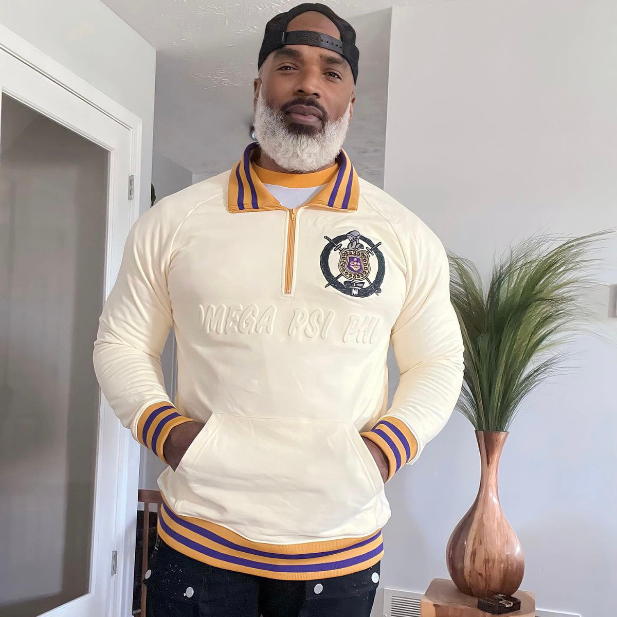 Omega Neutral Quarter Zip Sweatshirt