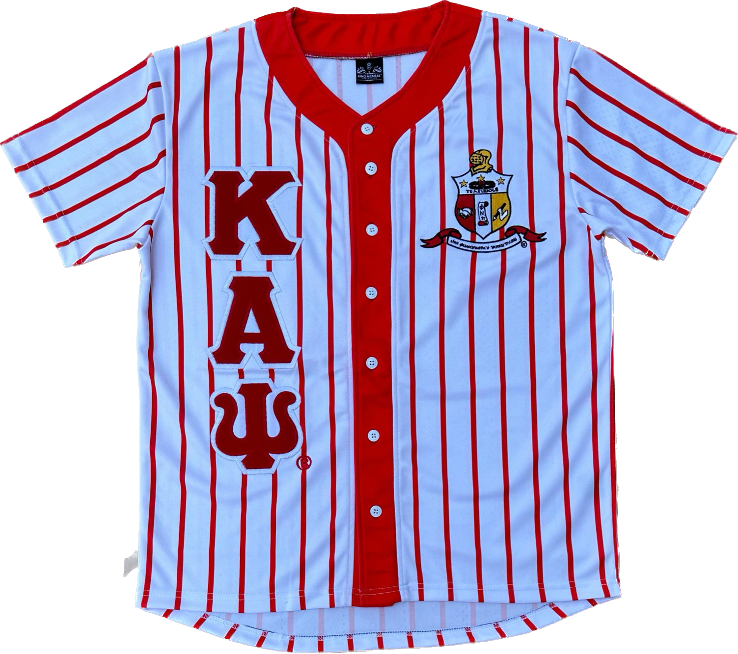 Kappa Pinstripe Button Up Baseball Jersey