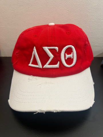 Delta Sigma Theta Red & White Hat