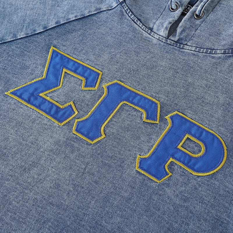 SGRho Denim Hoodie Dress With Pockets