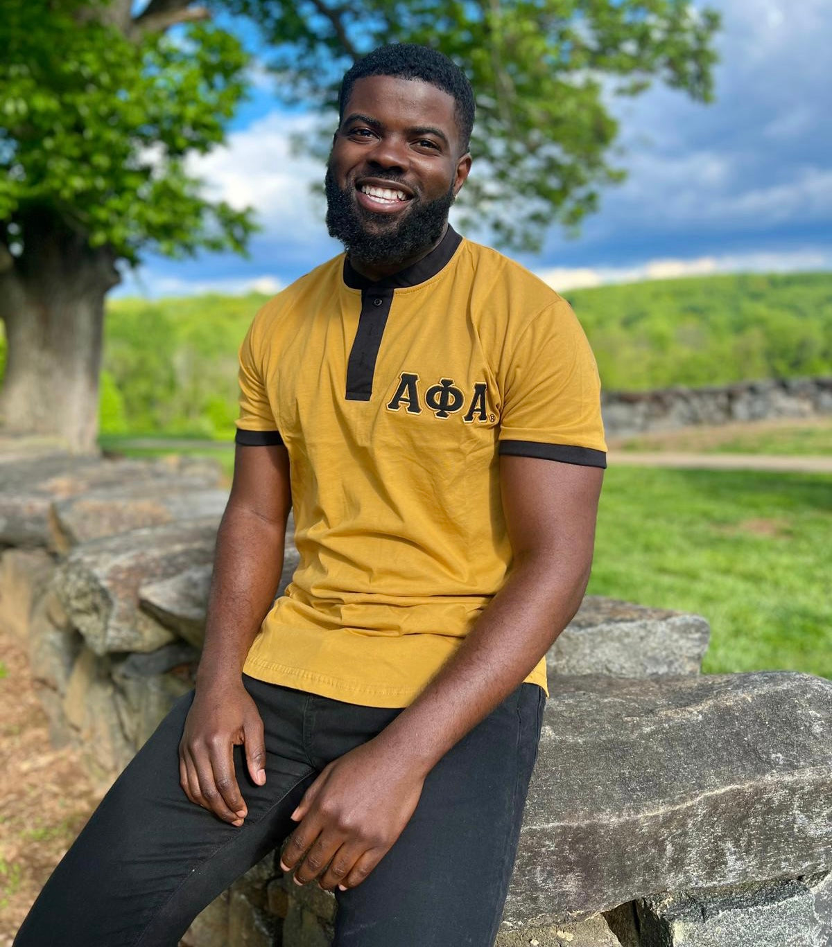 Alpha Gold Premium Henley Shirt