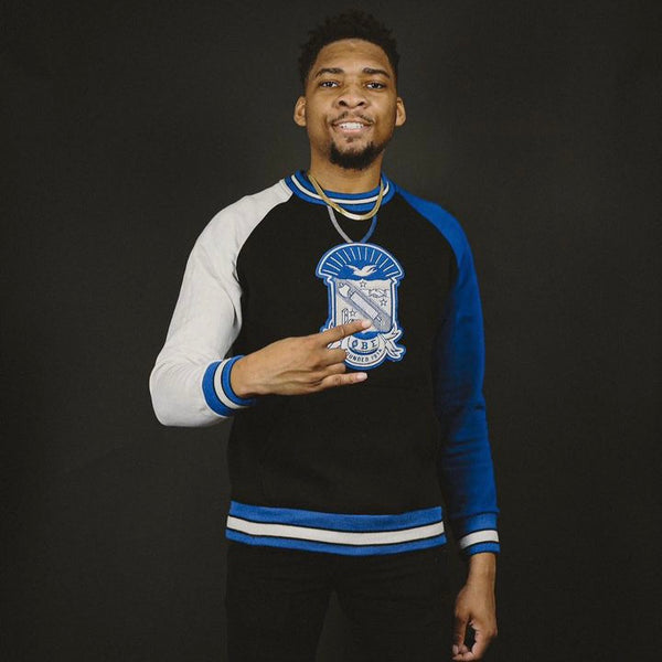 Sigma Chenille Crest Black Crewneck