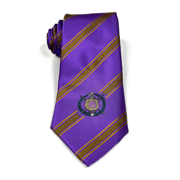 Purple Omega Monogram Tie