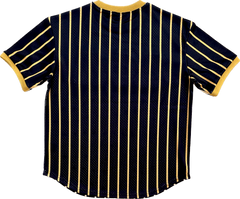 Alpha Black Pinstripes Baseball Jersey