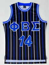 Sigma Pinstripe Black Basketball Jersey