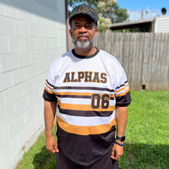 Alpha Phi Alpha Striped Baseball Jersey