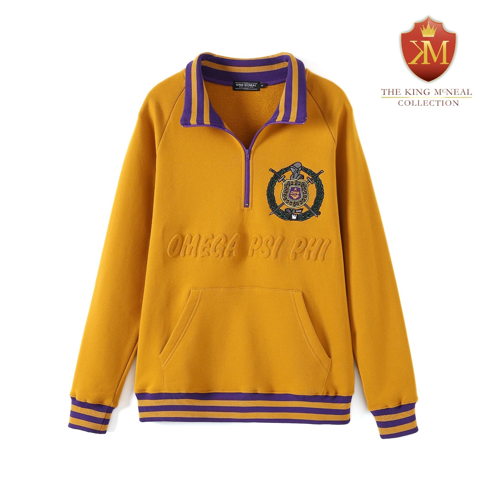 Omega Gold Quarter Zip Sweatshirt