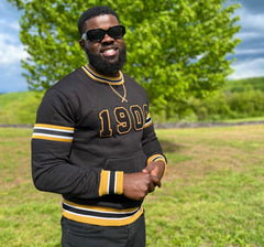 Alpha 1906 Black Chenille Crewneck