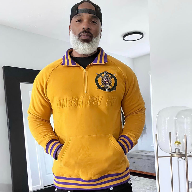 Omega Gold Quarter Zip Sweatshirt