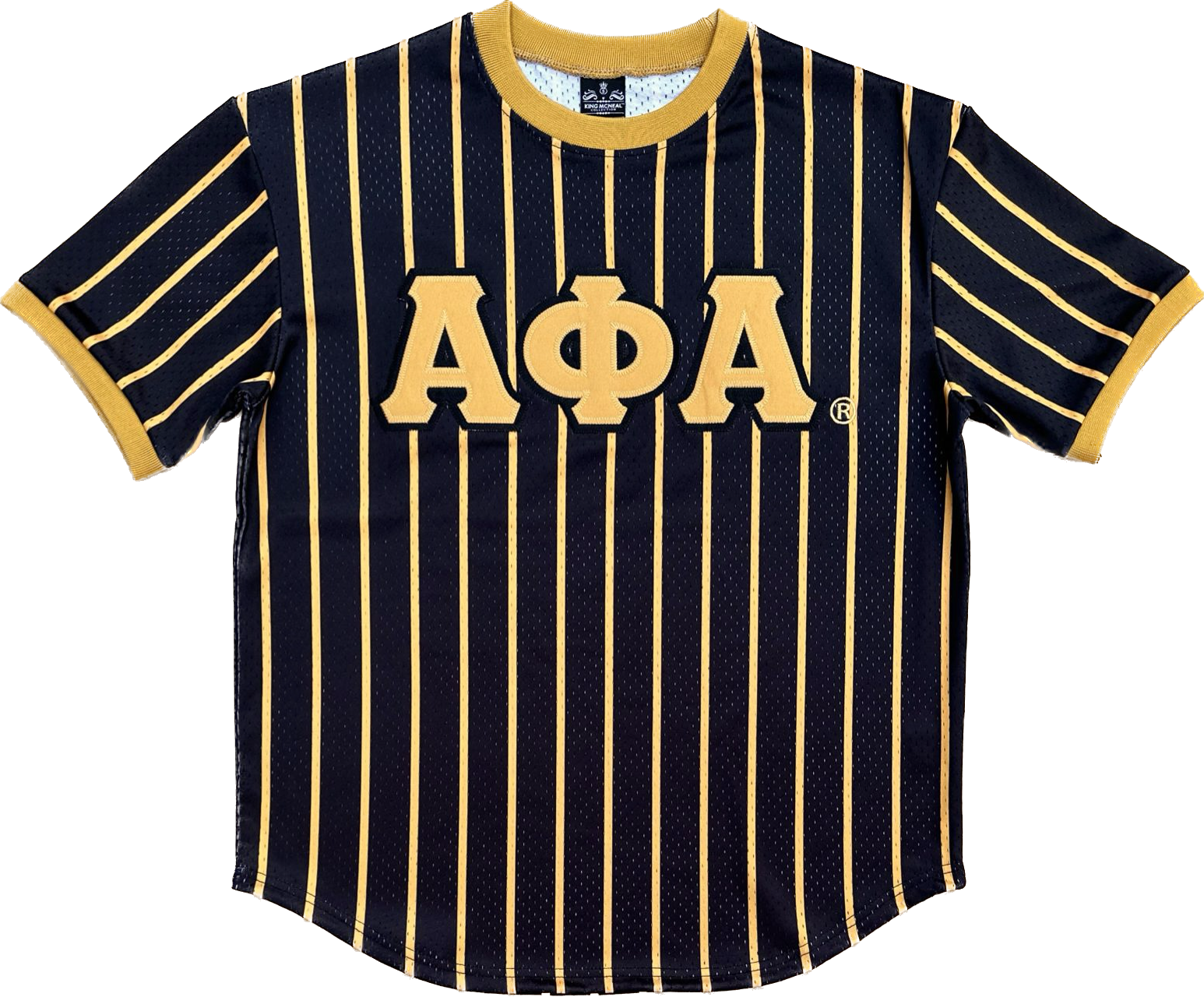 Alpha Black Pinstripes Baseball Jersey