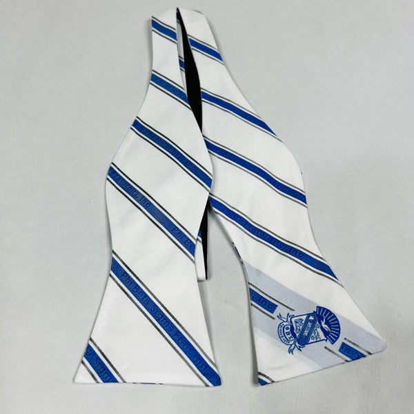 Sigma White Monogram Bow Tie