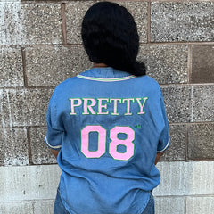 AKA Denim Baseball Jersey