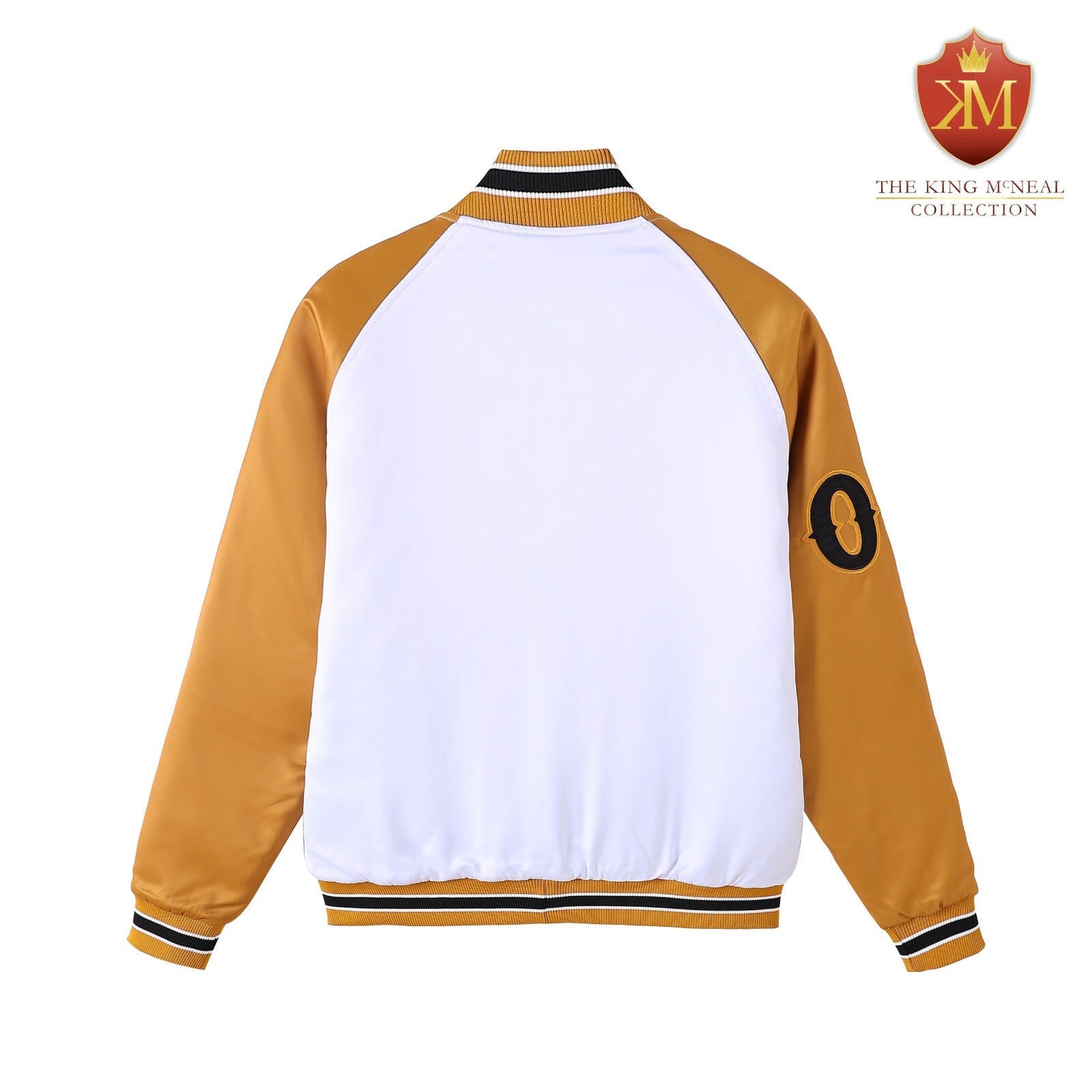 Alpha White Satin Bomber Jacket