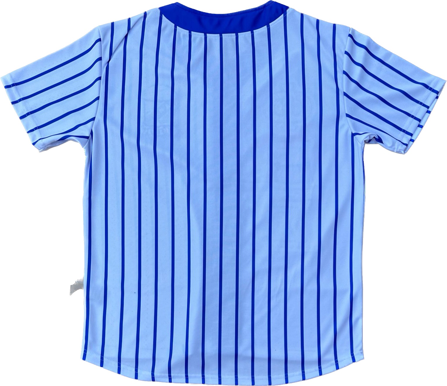 Sigma White Pinstripe Button Up Baseball Jersey