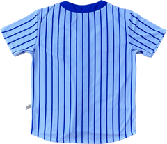 Sigma White Pinstripe Button Up Baseball Jersey