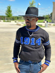 Phi Beta Sigma Black 1914 Chenille Crewneck