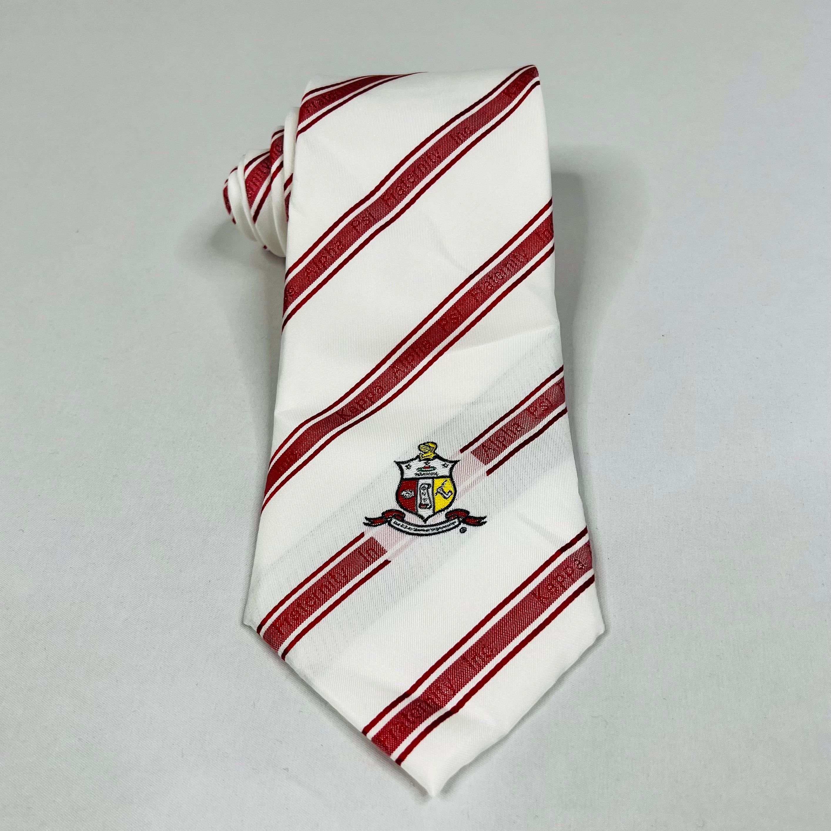 Kappa White Monogram Tie
