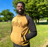 Alpha Black Gold Chenille Crewneck